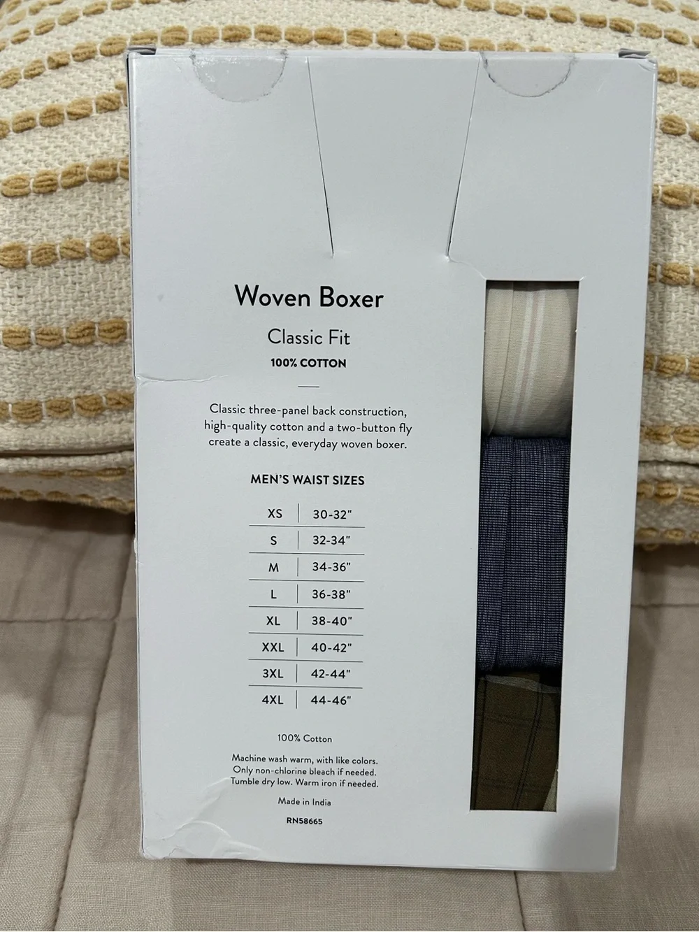 Nordstrom 3 pack woven boxer classic fit 100% cotton /new with box